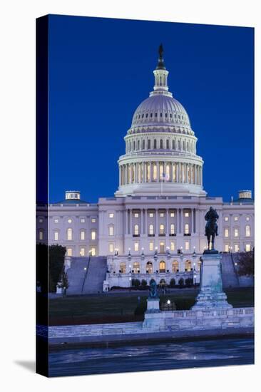 Usa, Washington Dc, Us Capitol, Dusk-Walter Bibikow-Premier Image Canvas