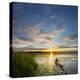 USA, Washington. Kayaker Paddling on Lake Washington's Union Bay-Gary Luhm-Premier Image Canvas