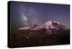 USA, Washington. Milky Way and Mt. Rainier, Mt. Rainier-Gary Luhm-Premier Image Canvas
