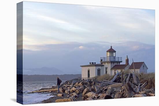 USA, Washington, Seattle, Discovery Park. Historic lighthouse.-Steve Kazlowski-Premier Image Canvas