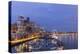 USA, Washington, Seattle. Night Time Skyline from Pier 66-Brent Bergherm-Premier Image Canvas