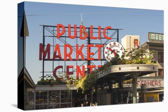 USA, Washington, Seattle. Pike Place Market Built in 1907-Trish Drury-Premier Image Canvas