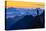 USA, Washington State. A backpacker descending from the Skyline Divide at sunset.-Gary Luhm-Premier Image Canvas