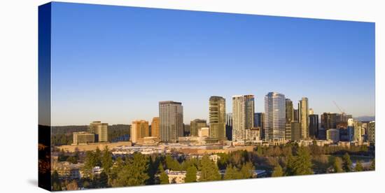 USA, Washington State, Bellevue. Skyscrapers and downtown skyline.-Merrill Images-Premier Image Canvas