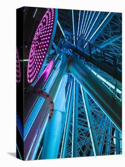 USA, Washington State, Seattle, ferris wheel at night.-Merrill Images-Premier Image Canvas