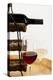 USA, Washington State, Seattle. Glass of red and white wine on a barrel.-Richard Duval-Premier Image Canvas