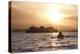 USA, Washington State, Seattle. Two-person sea kayak in Elliott Bay at sunset.-Merrill Images-Premier Image Canvas