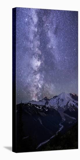 USA, Washington State. The Milky Way looms above Mt. Rainier, Mt. Rainier National Park-Gary Luhm-Premier Image Canvas