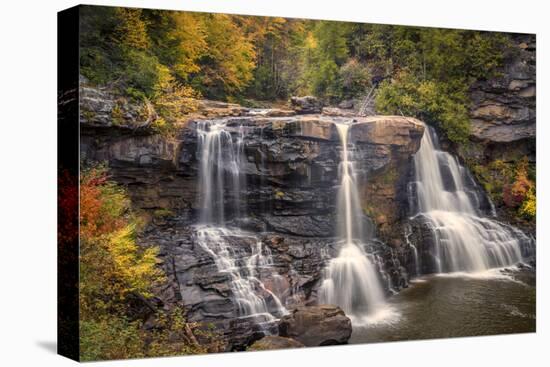 USA, West Virginia, Blackwater Falls State Park. Waterfall and forest scenic.-Jaynes Gallery-Premier Image Canvas