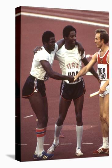 Usa Winners of the Men's 400- Meter Relay Race 1972 Summer Olympic Games in Munich, Germany-John Dominis-Premier Image Canvas