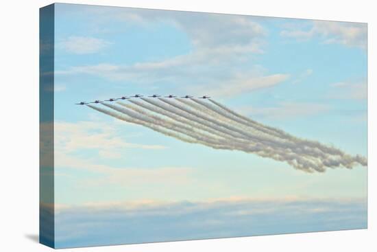 USA, Wisconsin, Oshkosh, Airshow dramatic plane formation-Bernard Friel-Premier Image Canvas
