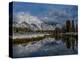 USA, Wyoming. Fall snow and reflection of Teton mountains, Grand Teton National Park-Howie Garber-Premier Image Canvas