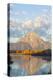 USA, Wyoming, Grand Teton National Park, Mt. Moran along the Snake River in autumn.-Elizabeth Boehm-Premier Image Canvas