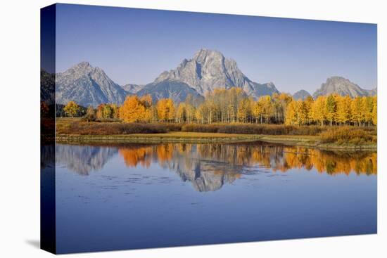 USA, Wyoming, Grand Teton NP, Mount Moran from Oxbow Junction-John Ford-Premier Image Canvas