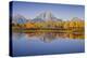 USA, Wyoming, Grand Teton NP, Mount Moran from Oxbow Junction-John Ford-Premier Image Canvas