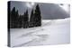 USA, Wyoming. Ski tracks in powder near Jackson Hole.-Howie Garber-Premier Image Canvas