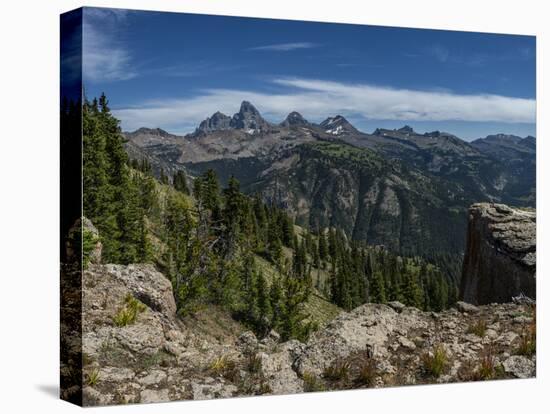 USA, Wyoming. View of Grand Teton and National Park from west, Jedediah Smith Wilderness-Howie Garber-Premier Image Canvas