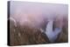 USA, Wyoming, Yellowstone National Park. Sunrise fog around Lower Yellowstone Falls.-Jaynes Gallery-Premier Image Canvas