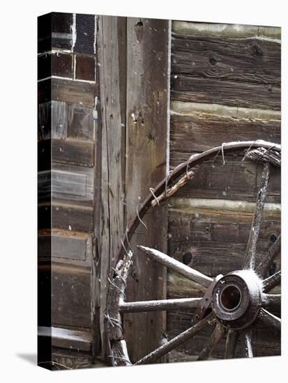 USA, WyomingCody, Old Wagon Well in Western Town-Terry Eggers-Premier Image Canvas