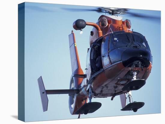 USCG Dauphin Helicopter Arrives at McMurdo Station, Antarctica-William Sutton-Premier Image Canvas