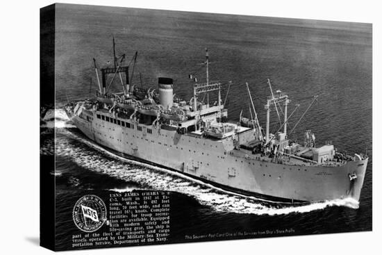 USNS James O'Hara Ship Aerial-Lantern Press-Stretched Canvas