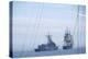 USS Constitution "Old Ironsides" Under Sail, Escorted by Modern US Navy Frigate, 1997-null-Premier Image Canvas