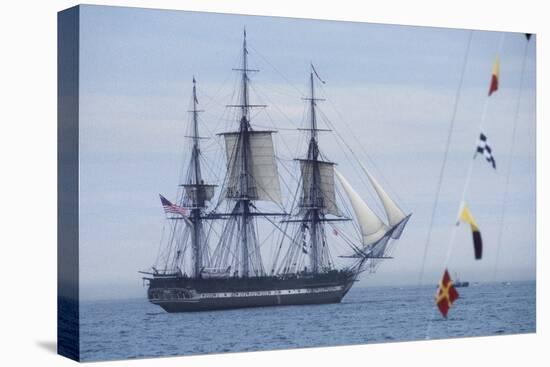 USS Constitution "Old Ironsides" Under Sail, Massachusetts Bay, Celebrating Its Bicentennial, 1997-null-Premier Image Canvas