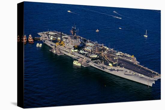 USS Kennedy, New York Harbor, New York City, New York, July 4, 1986-null-Premier Image Canvas