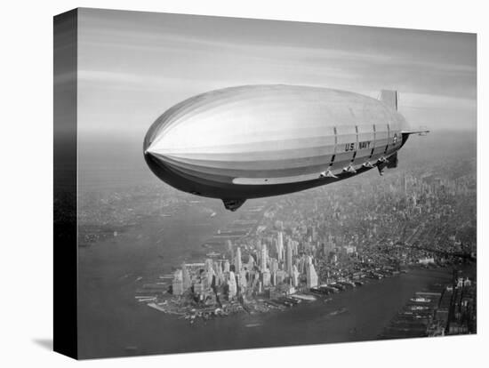 Uss Macon Airship Flying over New York City-Stocktrek Images-Premier Image Canvas