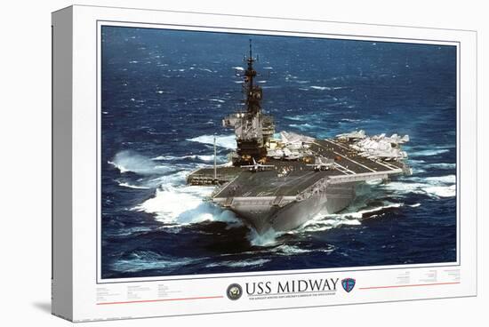 USS Midway - 1945 to 1997-null-Stretched Canvas