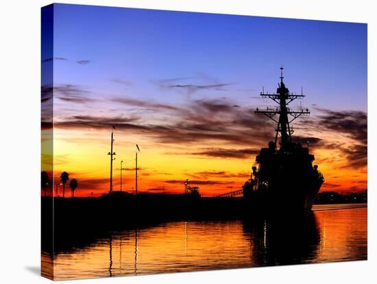 USS Spruance Is Pierside at Naval Weapons Station Seal Beach, California-Stocktrek Images-Premier Image Canvas