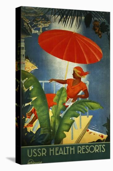 Ussr Health Resorts Intourist Travel Poster-null-Premier Image Canvas