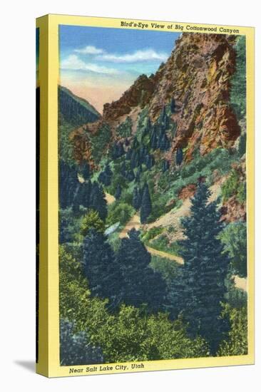 Utah, Aerial View of Big Cottonwood Canyon near Salt Lake City-Lantern Press-Stretched Canvas