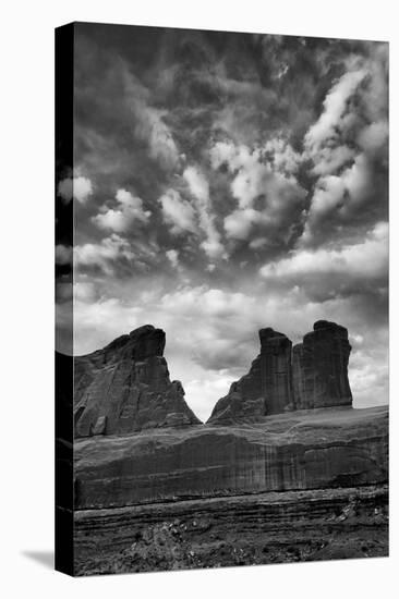 Utah, Arches National Park. Clouds and Rock Formations from Park Avenue Viewpoint-Judith Zimmerman-Premier Image Canvas