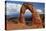 Utah, Arches National Park, Delicate Arch Iconic Landmark of Utah, and Tourists-David Wall-Premier Image Canvas