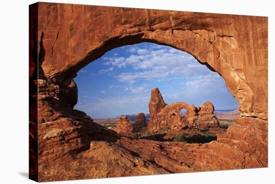 Utah, Arches National Park, Turret Arch Seen Through North Window-David Wall-Premier Image Canvas
