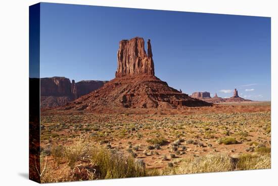 Utah. Arizona Border, Navajo Nation, Monument Valley, West Mitten-David Wall-Premier Image Canvas