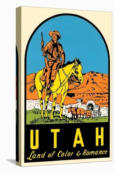 Utah Decal, Wagon Train-null-Stretched Canvas