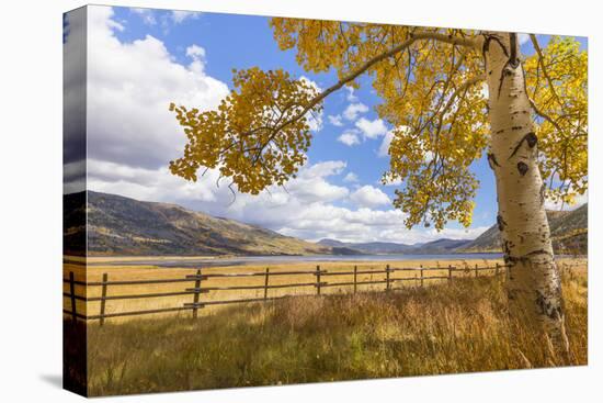 Utah, Fishlake National Forest. Landscape of Fish Lake and Mountains-Jaynes Gallery-Premier Image Canvas