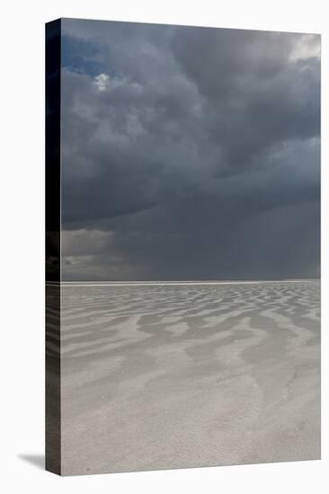 Utah. Passing Thunderstorm over Bonneville Salt Flats, Leaving Flooded Desert Floor-Judith Zimmerman-Premier Image Canvas