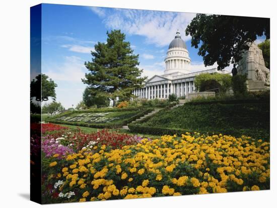 Utah State Capitol Building and Garden, Salt Lake City, Utah, USA-Scott T. Smith-Premier Image Canvas