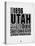 Utah Word Cloud 2-NaxArt-Stretched Canvas