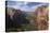 Utah, Zion National Park, View from Top of Angels Landing into Zion Canyon-David Wall-Premier Image Canvas