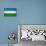 Uzbekistan Flag Design with Wood Patterning - Flags of the World Series-Philippe Hugonnard-Stretched Canvas displayed on a wall