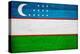 Uzbekistan Flag Design with Wood Patterning - Flags of the World Series-Philippe Hugonnard-Stretched Canvas