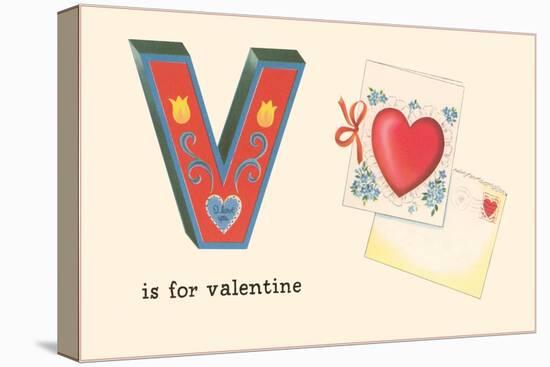 V is for Valentine-null-Stretched Canvas