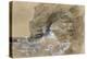 Vagues se brisant contre une falaise de la côte Normande ou "Les Falaises d'Etretat";-Eugene Delacroix-Premier Image Canvas