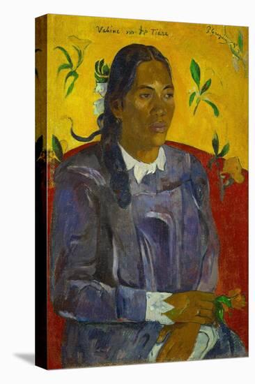 Vahine no te tiare-La femme a la fleur, 1891 Tahitan woman with flower.-Paul Gauguin-Premier Image Canvas