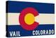 Vail, Colorado - Colorado State Flag-Lantern Press-Stretched Canvas