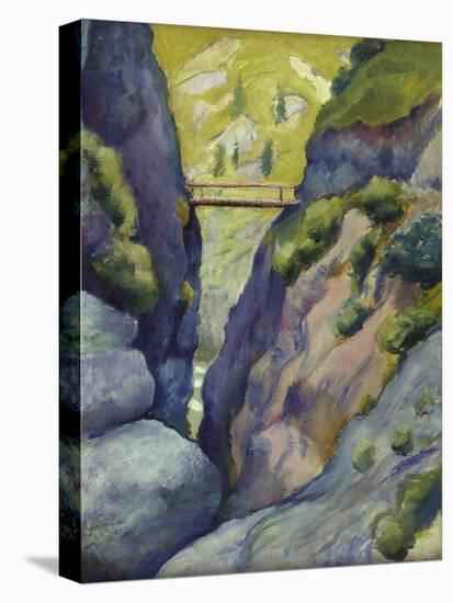 Valley in Tegernse; Schlucht in Tegernse-Auguste Macke-Premier Image Canvas